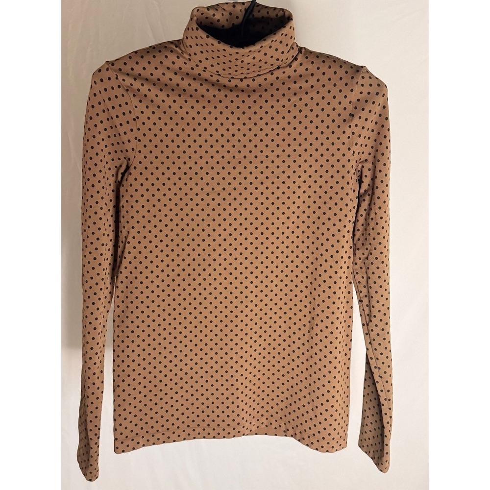 Wolford - Turtleneck Top Polka Dot Long Sleeve - Tan/Black - S - Women